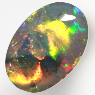 SOLID SEMI BLACK OPAL Two large rolling flashes showing a neon Flame pattern